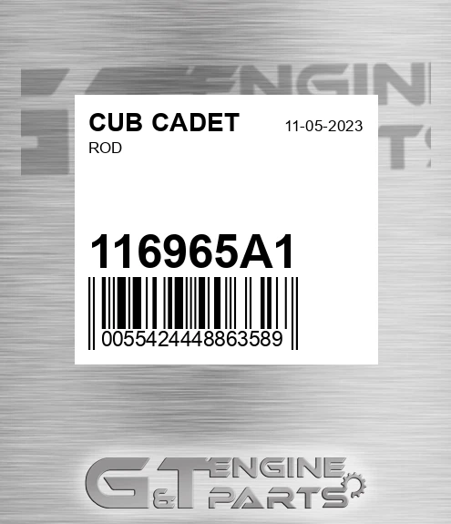 116965A1 Rod for CUB CADET