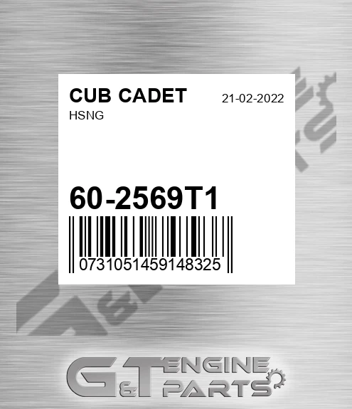 60-2569T1 Hsng for CUB CADET