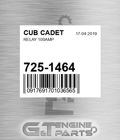 725-1464 Relay 100amp for CUB CADET
