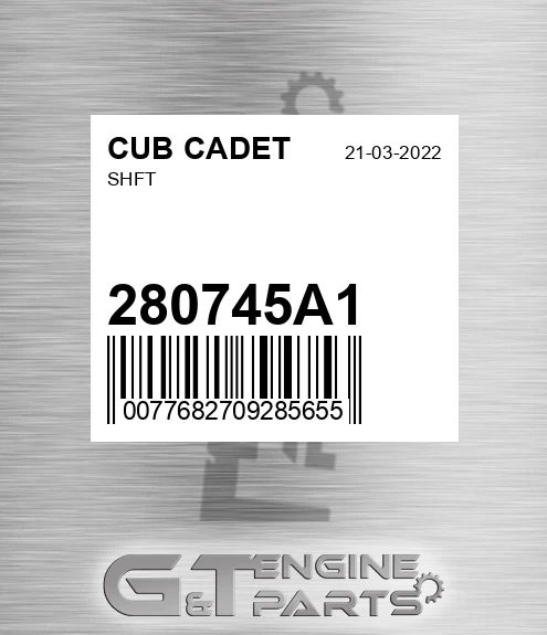 280745A1 CUB CADET Shft