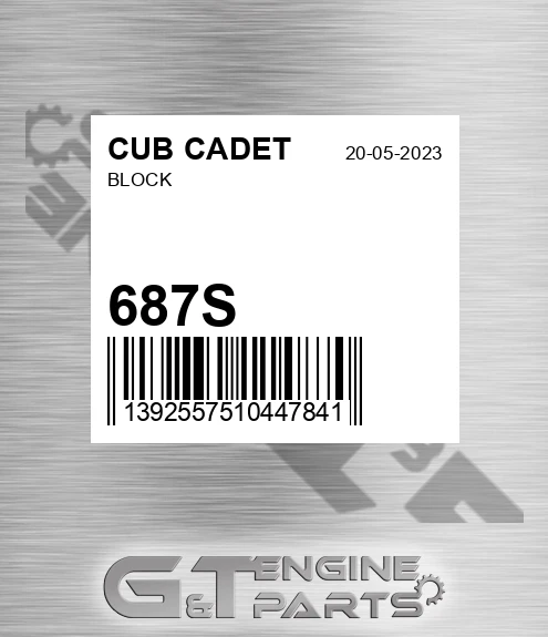 687S Block for CUB CADET