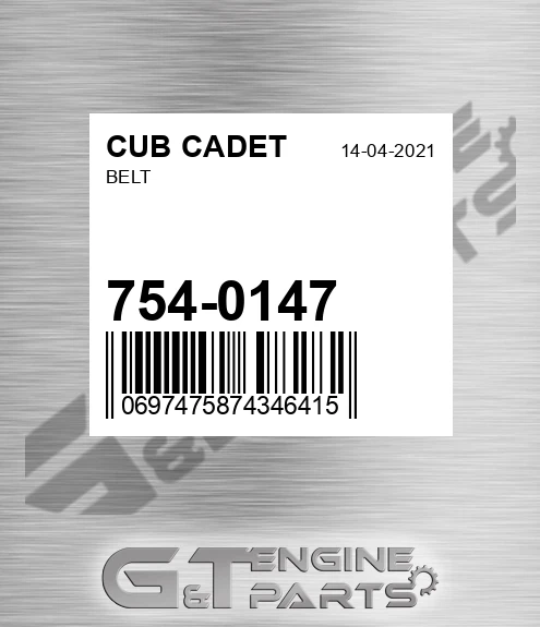 754-0147 Belt for CUB CADET