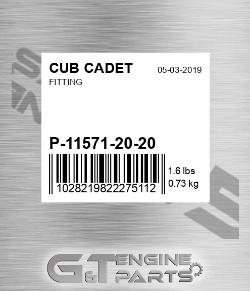 P-11571-20-20 Fitting