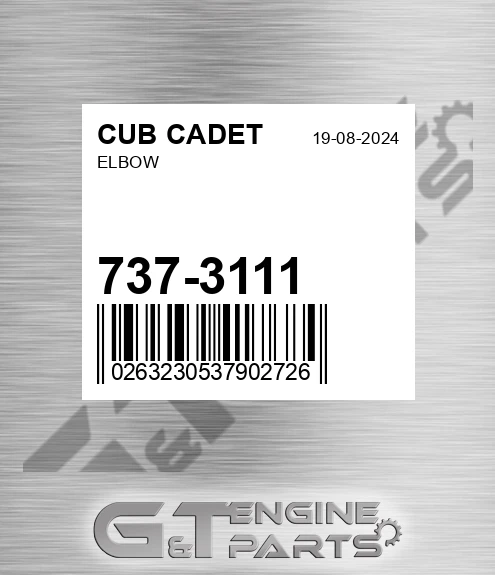 737-3111 Elbow for CUB CADET