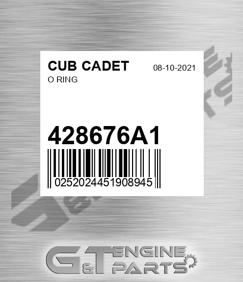 428676A1 O Ring for CUB CADET