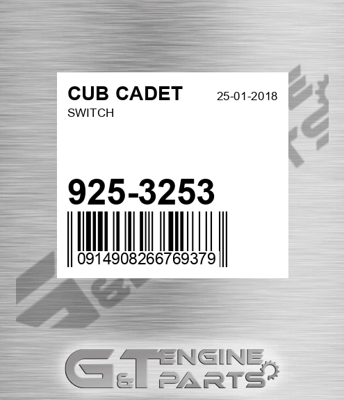 925-3253 Switch for CUB CADET
