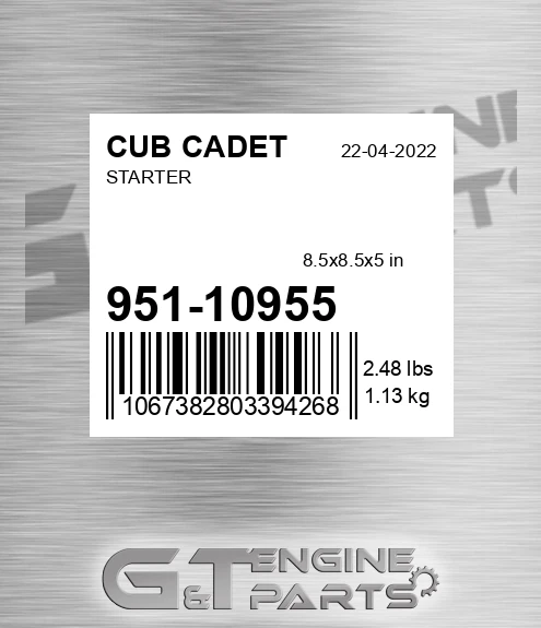 951-10955 Starter for CUB CADET