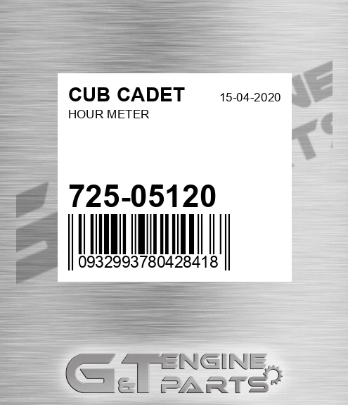 725-05120 Hour Meter for CUB CADET