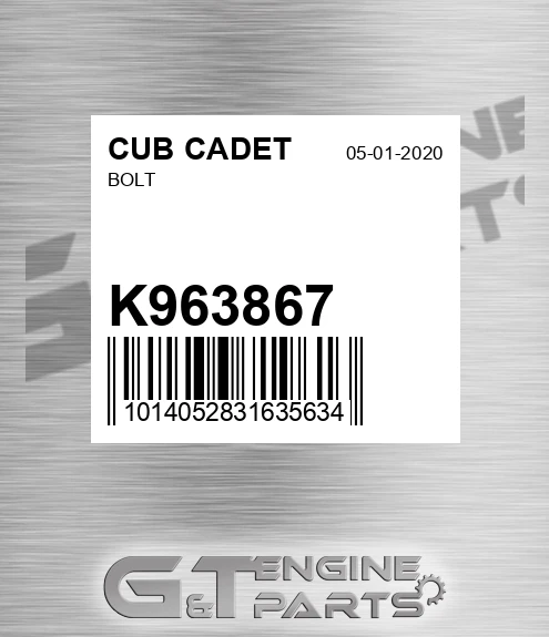 K963867 Bolt