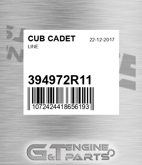 394972R11 Line for CUB CADET