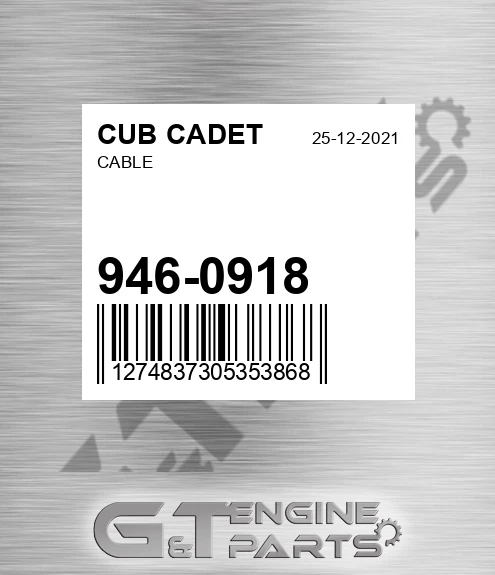 946-0918 Cable for CUB CADET