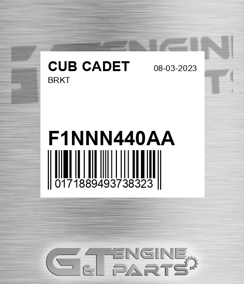 F1NNN440AA Brkt for CUB CADET