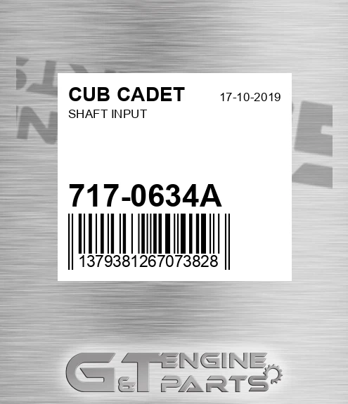 717-0634A Shaft Input for CUB CADET