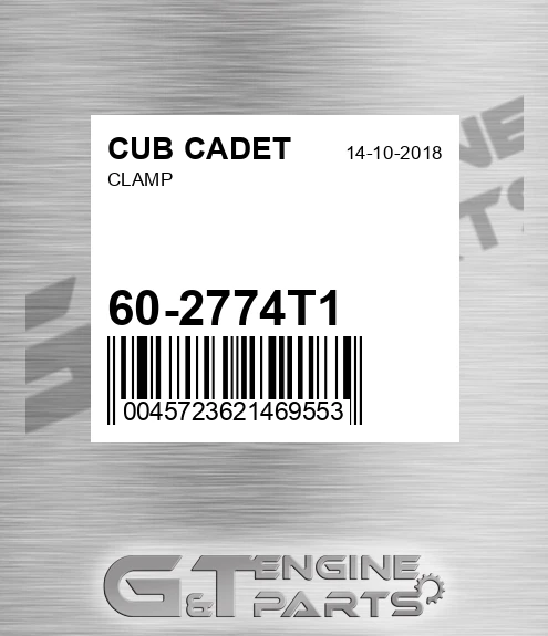 60-2774T1 Clamp for CUB CADET
