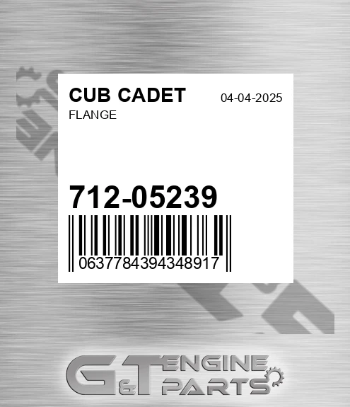 712-05239 Flange for CUB CADET