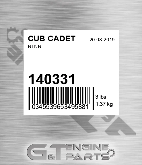 140331 CUB CADET Rtnr