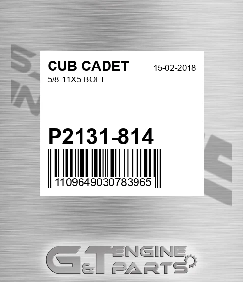 P2131-814 5/8-11x5 Bolt