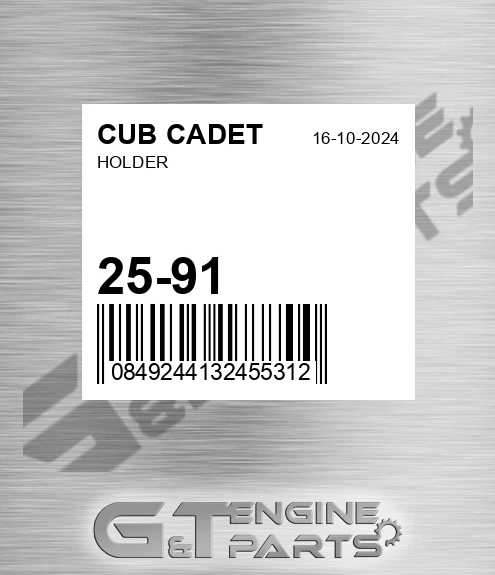 25-91 Holder for CUB CADET