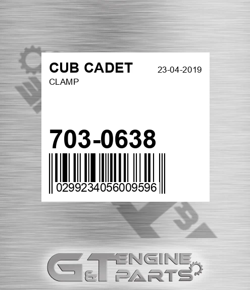 703-0638 Clamp for CUB CADET