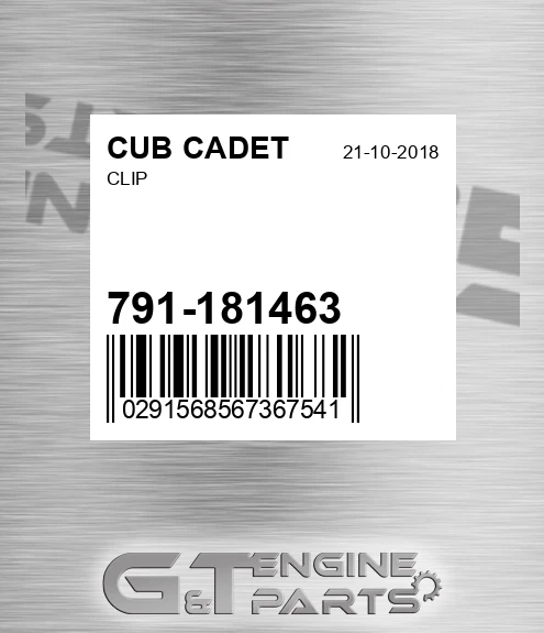 791-181463 Clip for CUB CADET