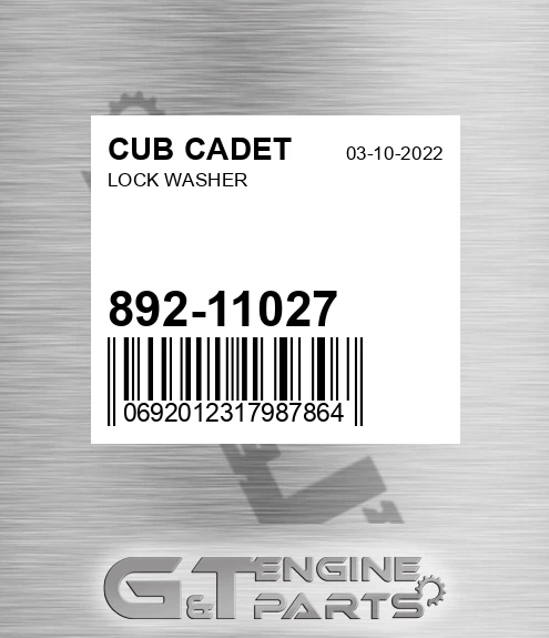 892-11027 Lock Washer