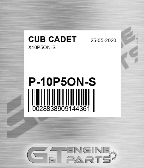 P-10P5ON-S X10p5on-s for CUB CADET