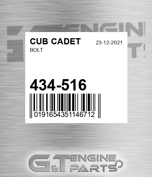 434-516 Bolt for CUB CADET