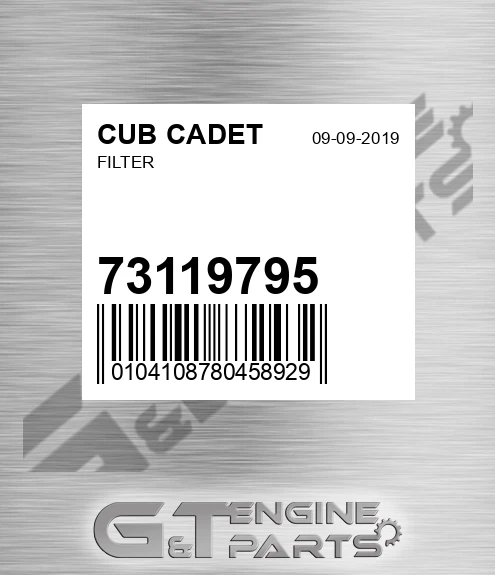 73119795 CUB CADET Filter