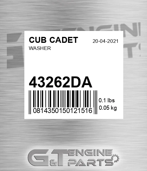 43262DA Washer