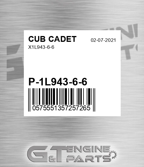 P-1L943-6-6 X1l943-6-6 for CUB CADET