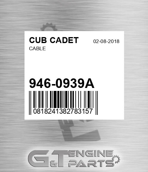 946-0939A Cable for CUB CADET
