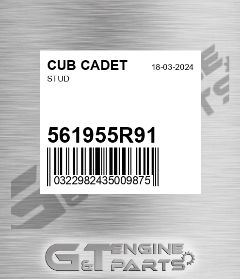 561955R91 Stud for CUB CADET