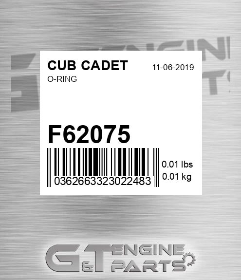 F62075 O-ring