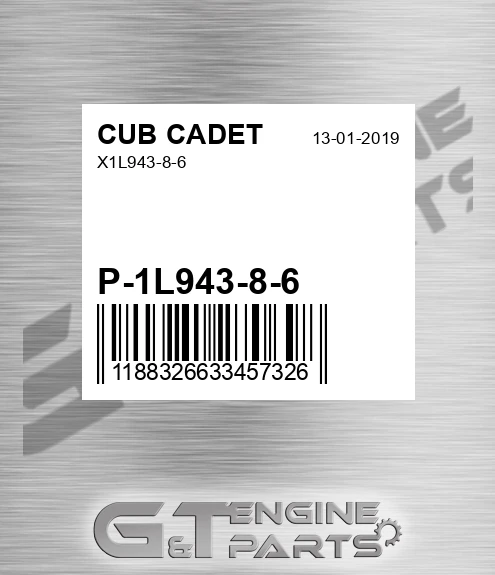 P-1L943-8-6 X1l943-8-6 for CUB CADET