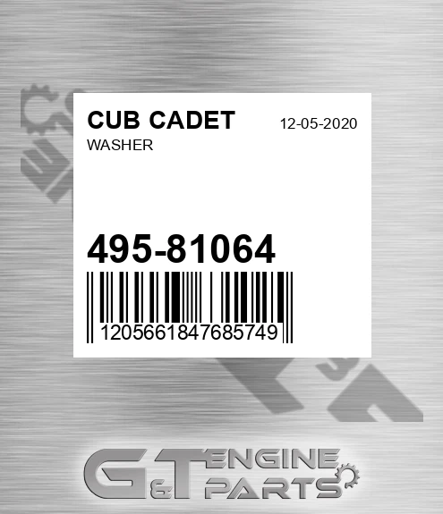 495-81064 Washer for CUB CADET