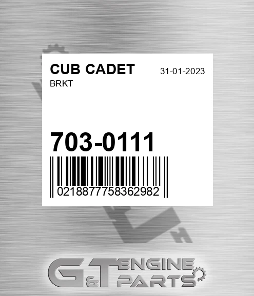 703-0111 Brkt for CUB CADET