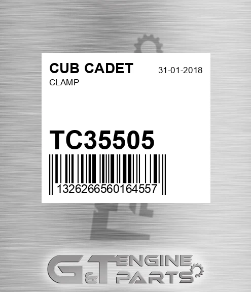 TC35505 Clamp for CUB CADET