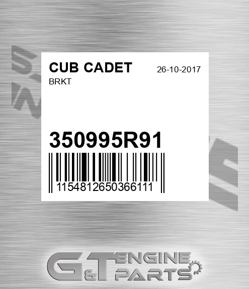 350995R91 Brkt for CUB CADET