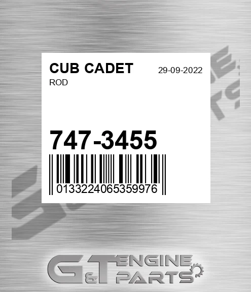 747-3455 Rod for CUB CADET