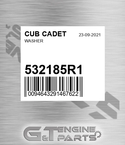 532185R1 Washer for CUB CADET