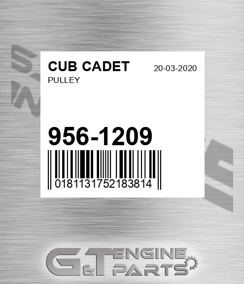 956-1209 Pulley for CUB CADET