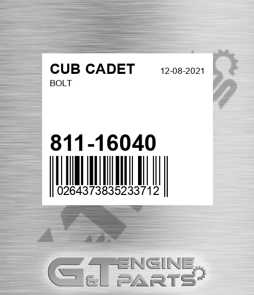 811-16040 Bolt
