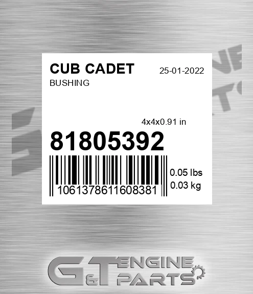 81805392 Bushing
