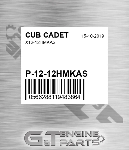 P-12-12HMKAS X12-12hmkas for CUB CADET