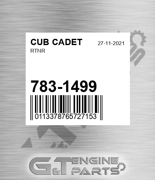 783-1499 Rtnr for CUB CADET