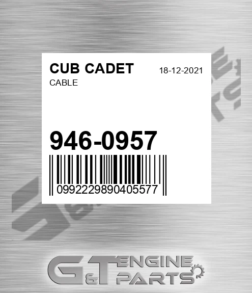 946-0957 Cable for CUB CADET