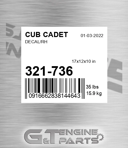 321-736 Decal/rh