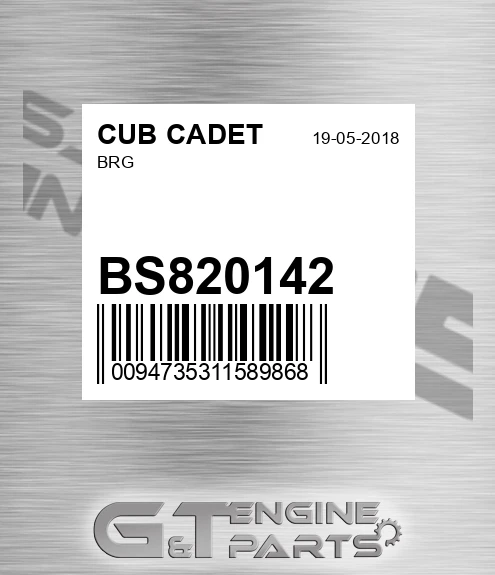 BS820142 CUB CADET Brg