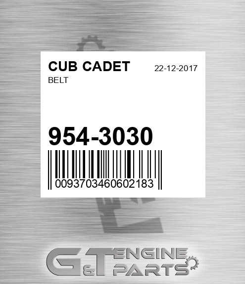 954-3030 Belt for CUB CADET