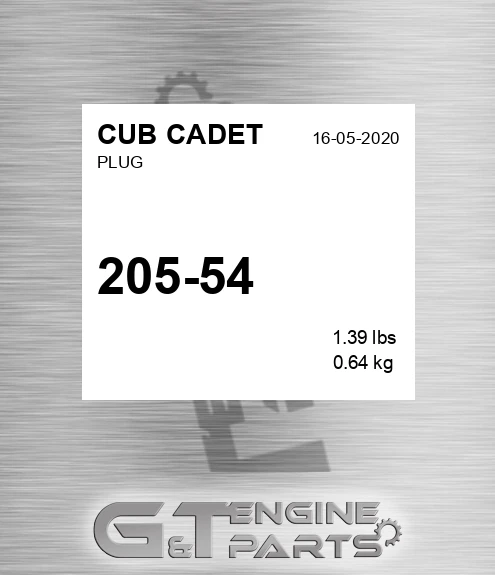 205-54 Plug